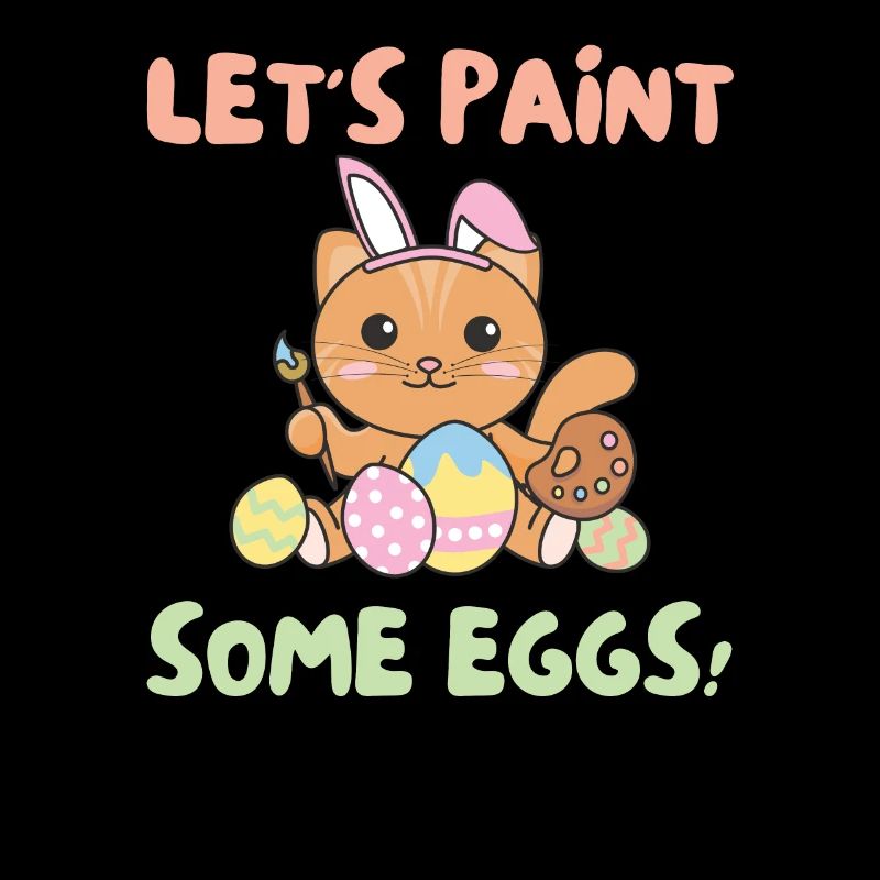 cute cats at Easter with Easter eggs cat