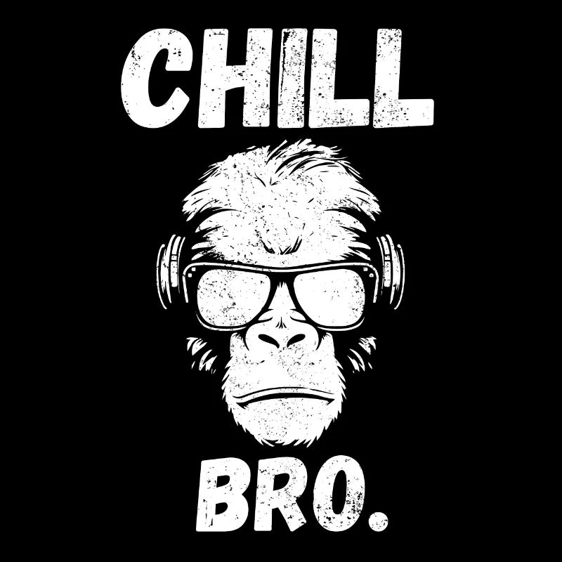 Chill Bro Affe mit Sonnenbrille Lustiges Outfit