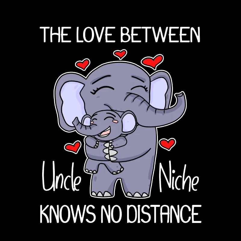 Onkel und Nichte Liebe Elefant Geschenk