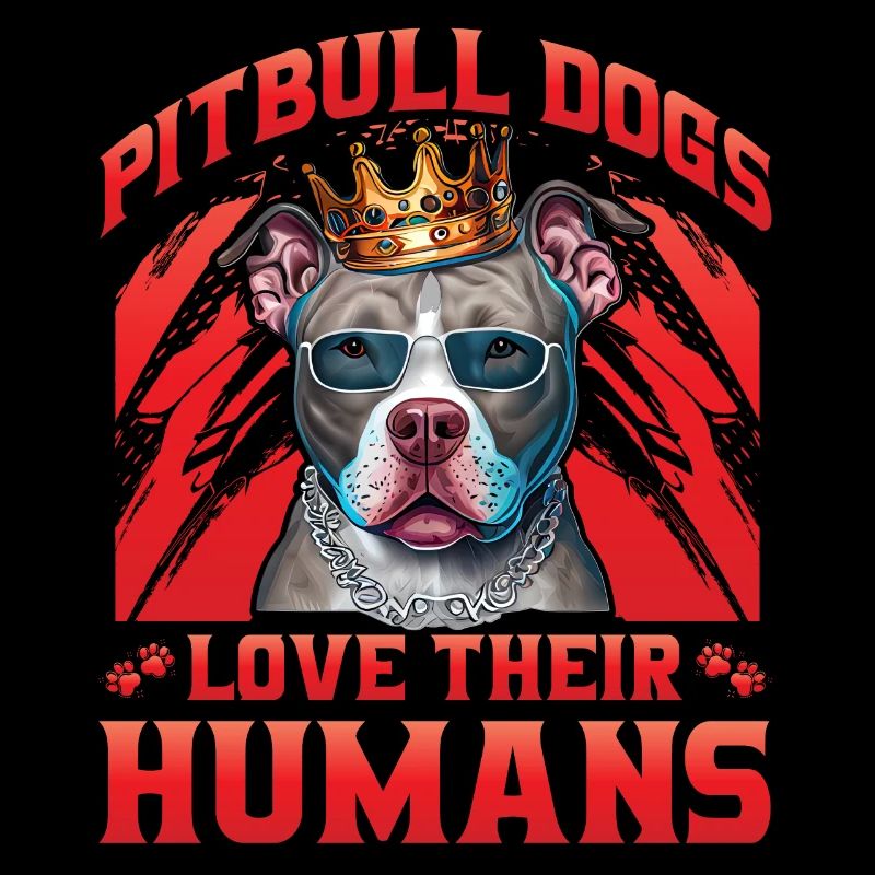 Les chiens Pitbull aiment leurs humains