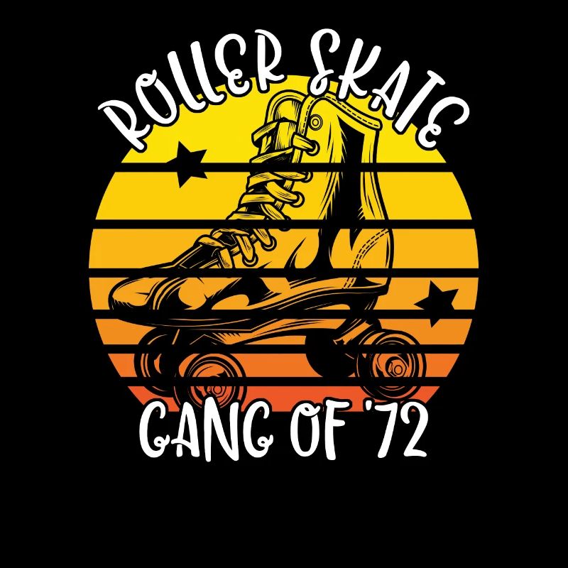 Rollschuhfahrer Rollerskates Rollschuh Gang 1972