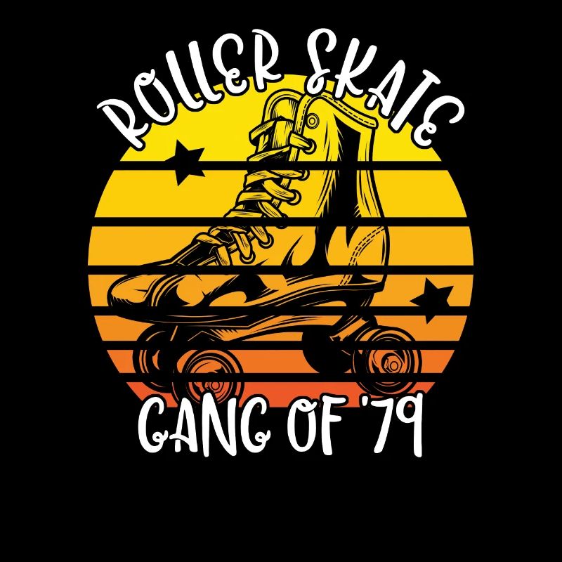 Rollschuhfahrer Rollerskates Rollschuh Gang 1979