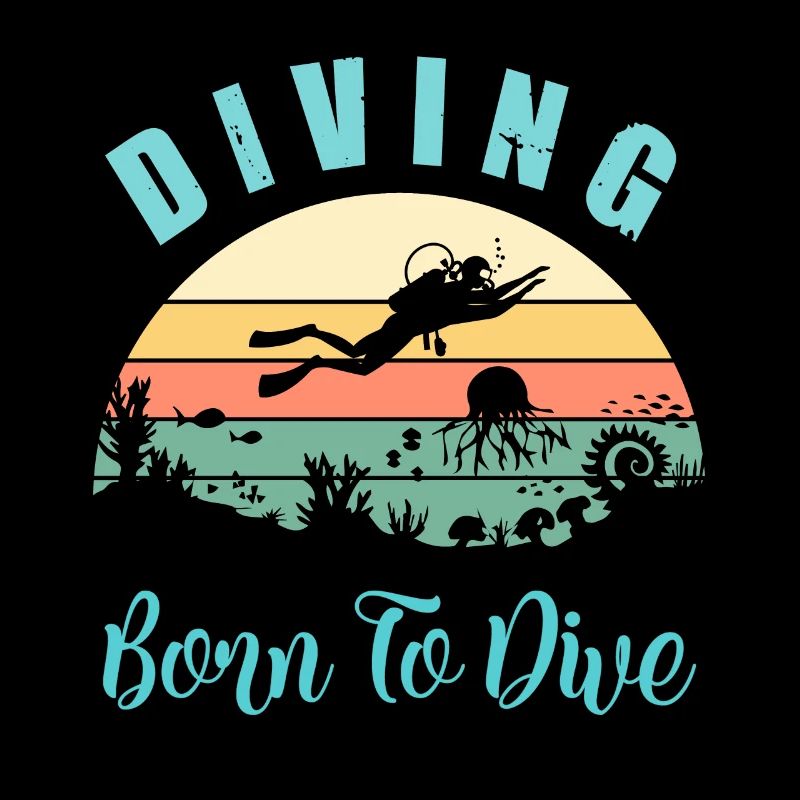 Diving Born To Dive Diver Taucher