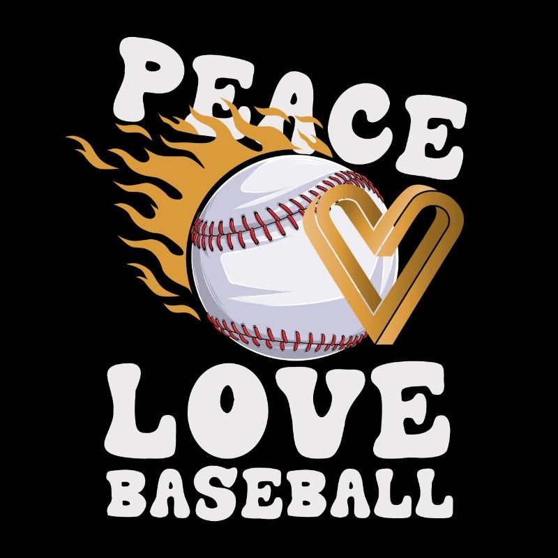 Mädchen Frieden Liebe Baseball