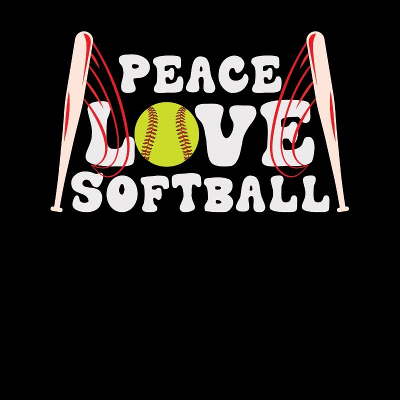 Mädchen Frieden Liebe Softball