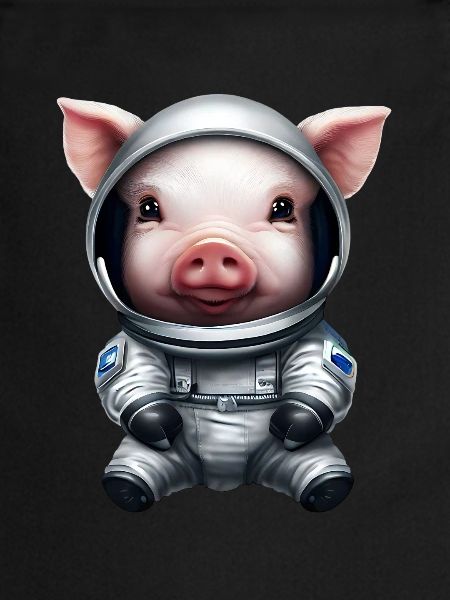 Pig as an astronaut