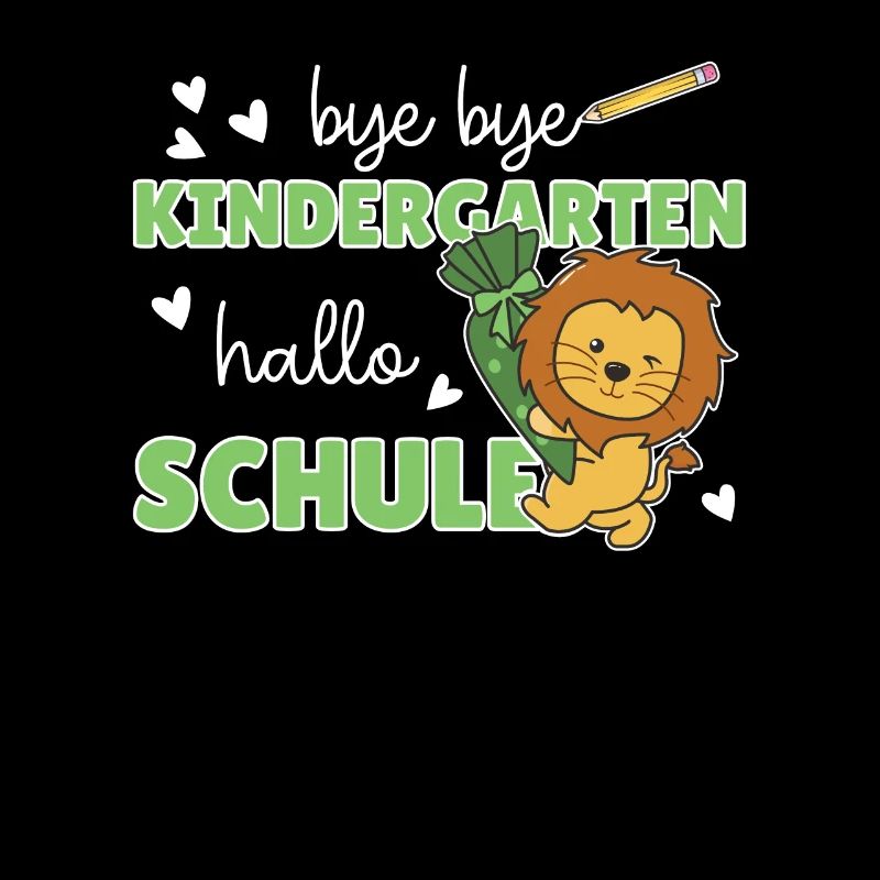 bye bye Kindergarten hallo Schule Löwe