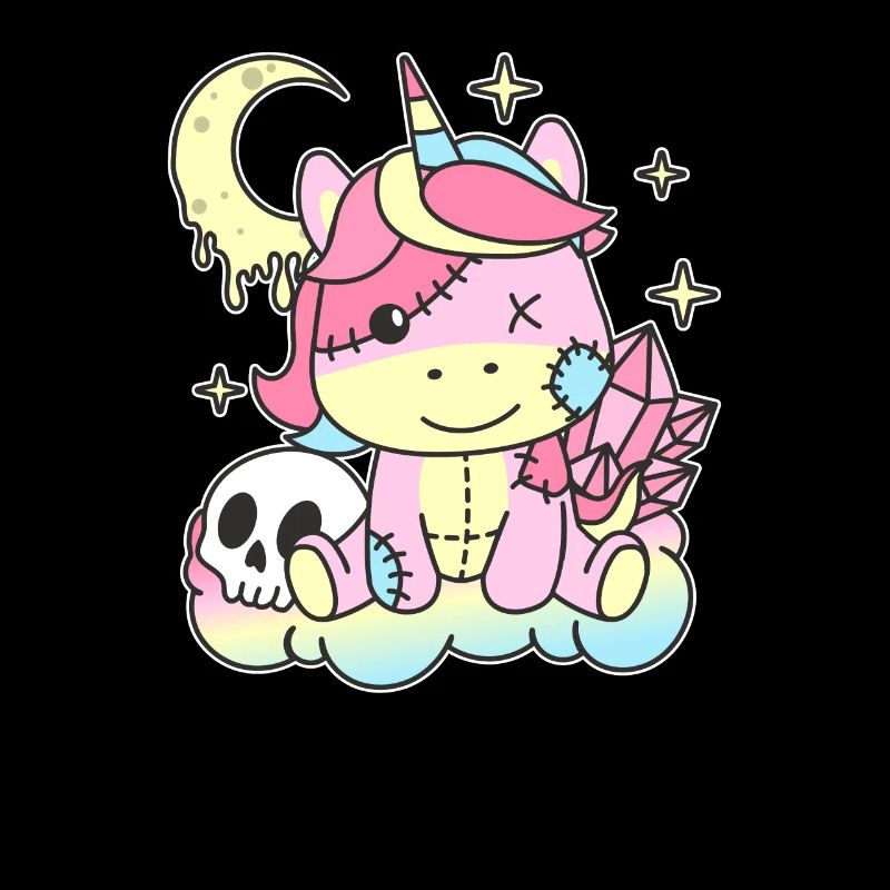 Kawaii Gothic Einhorn Pastellfarben Gothic Goth