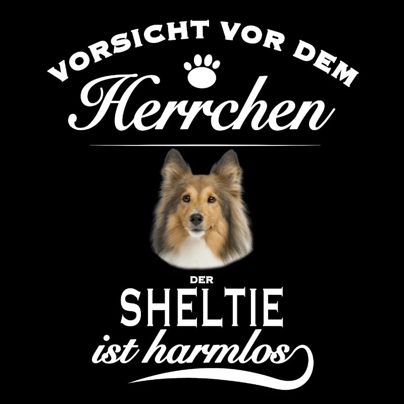 Vorsicht vor dem Herrchen, hund harmlos - Sheltie