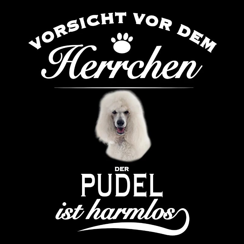 Vorsicht vor dem Herrchen, Hund harmlos - Pudel