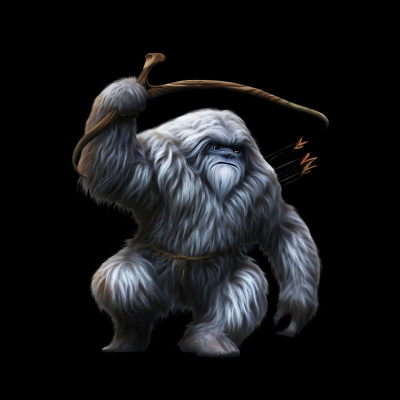 Yeti mit Pfeil und Bogen