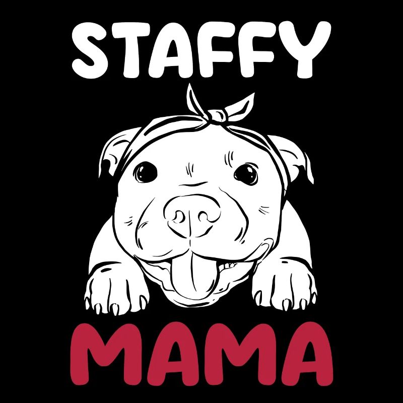 Chien Staffy Mama