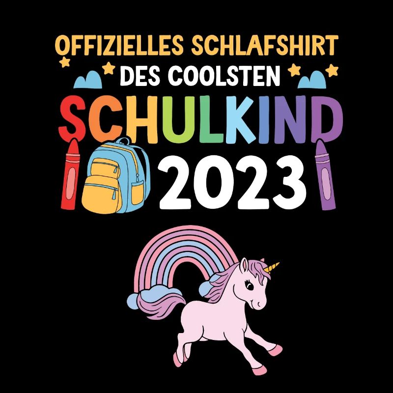Einhorn Schulanfang Schulkind 2023