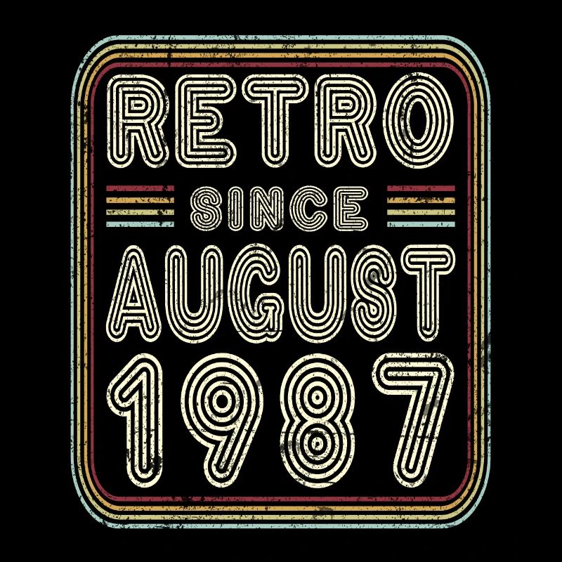 Anniversaire Août 1987 Cadeau Rétro
