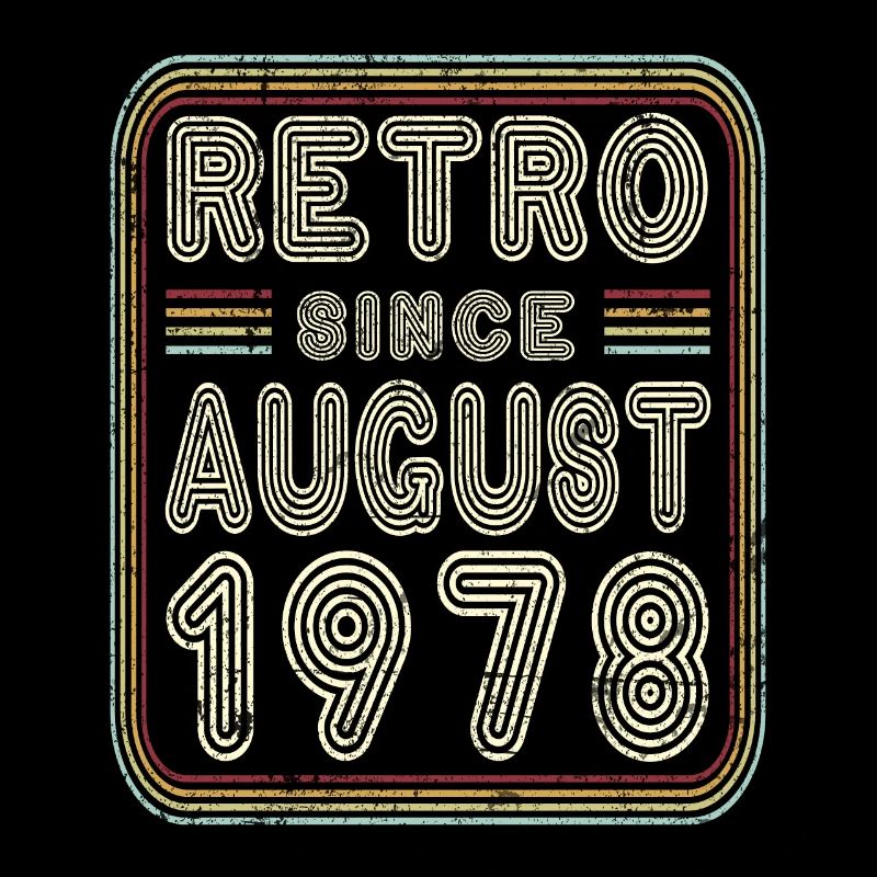 Anniversaire Août 1978 Cadeau rétro