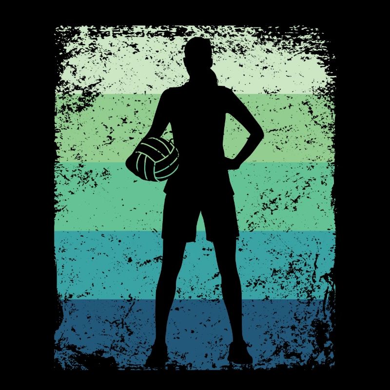 Volleyball Player Retro Beach Volleyball