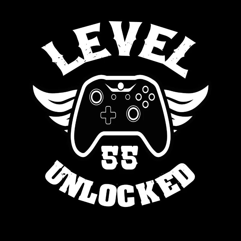 Level 55 Unlocked 55 Birthday