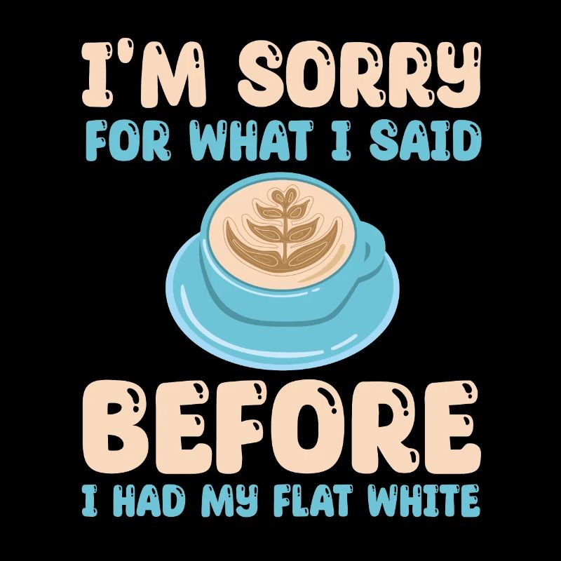 Lustiges Flat White Kaffee Outfit
