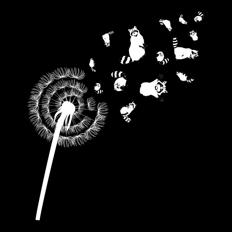 Waldbewohner Waldtier Geschenk Pusteblume Waschbär