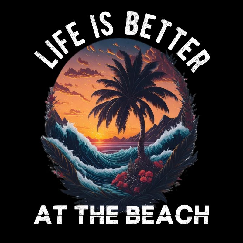 Life Is Better At The Beach-Retro