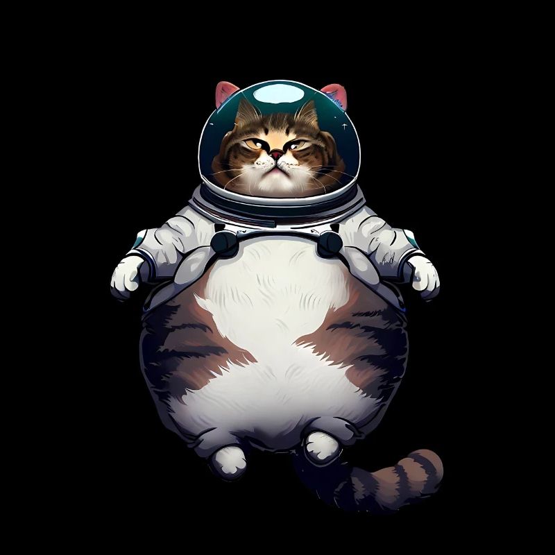 Fette Astronaut Katze