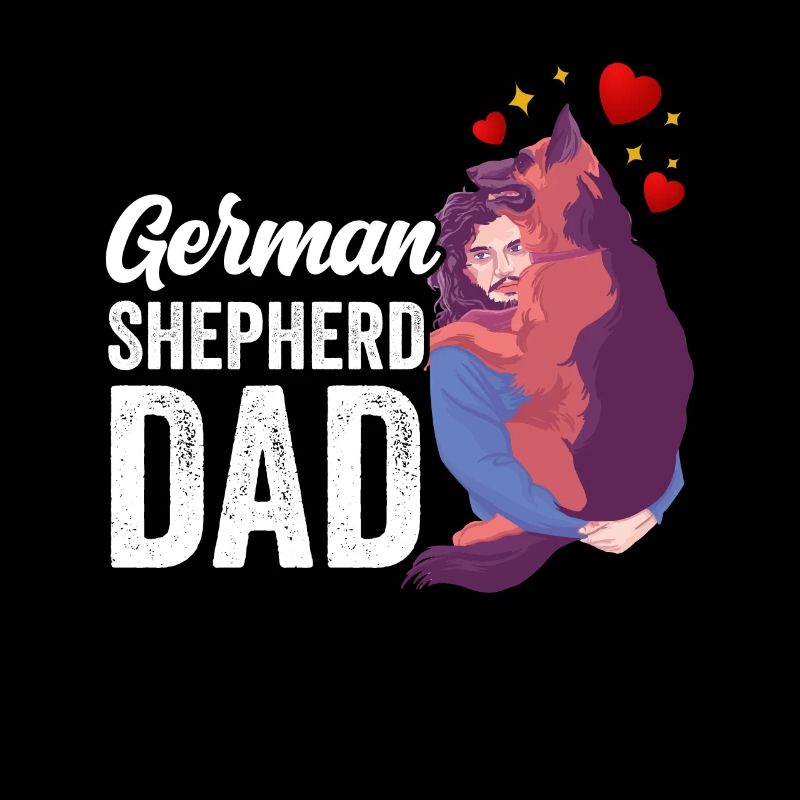 Deutscher Schäferhund Papa Haustier Liebhaber Süß