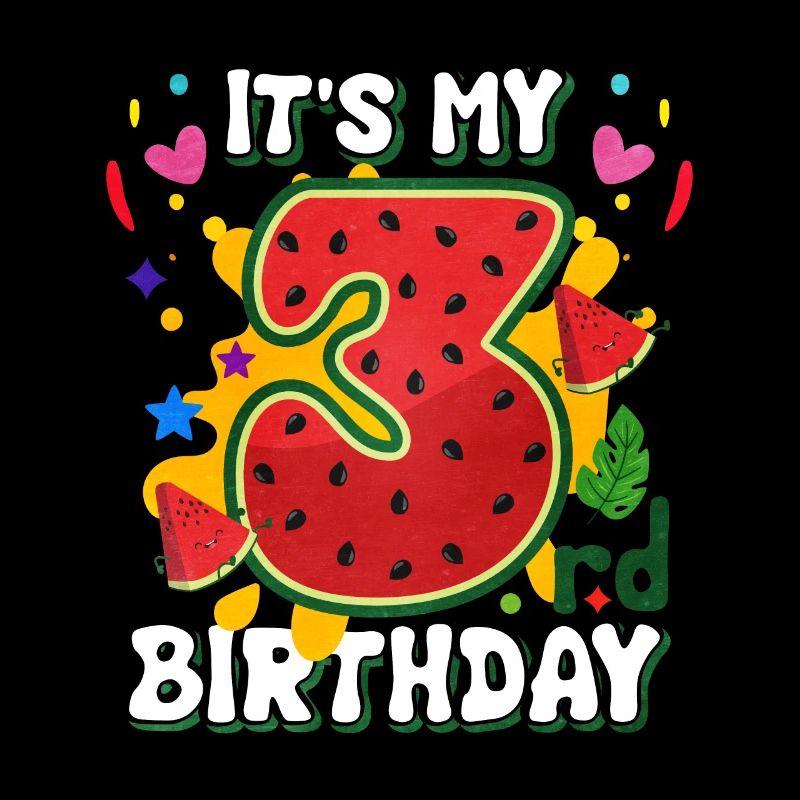3rd Birthday Watermelon Summer Gift