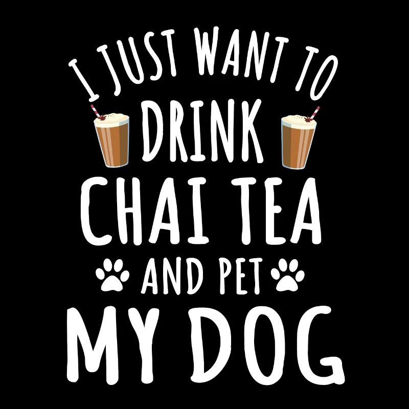 Drôle de thé Chai et conception de propriétaire de chien