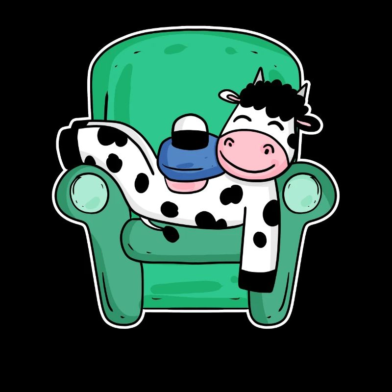 Sleeping cow - a tired cow
