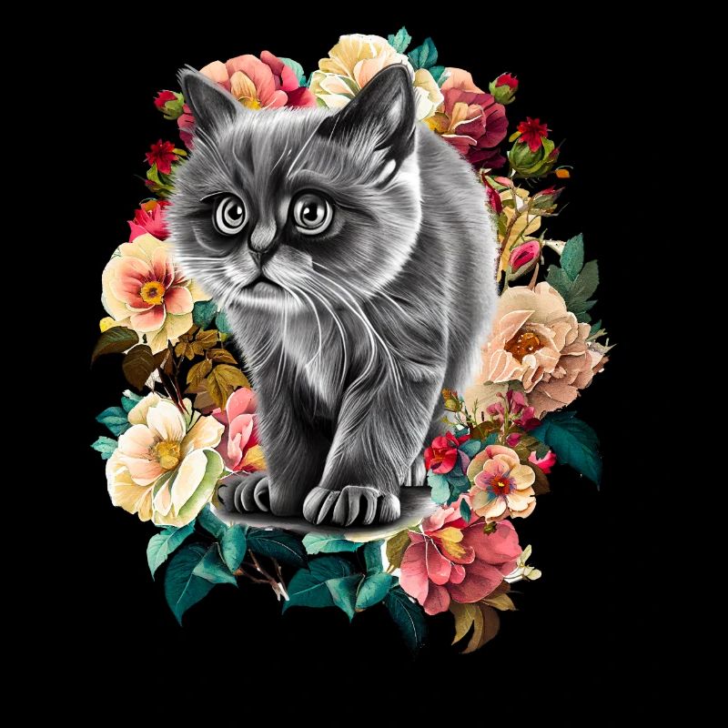 Katze Blumen