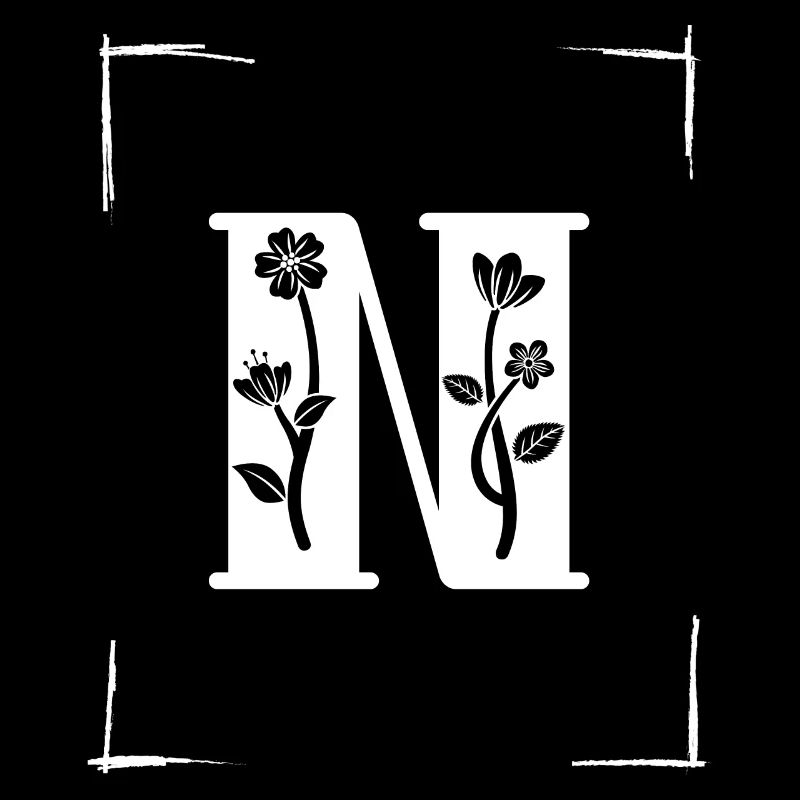 letter N initial