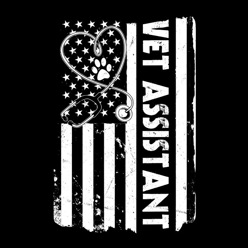 Maillot d’assistant vétérinaire drapeau des États-Unis