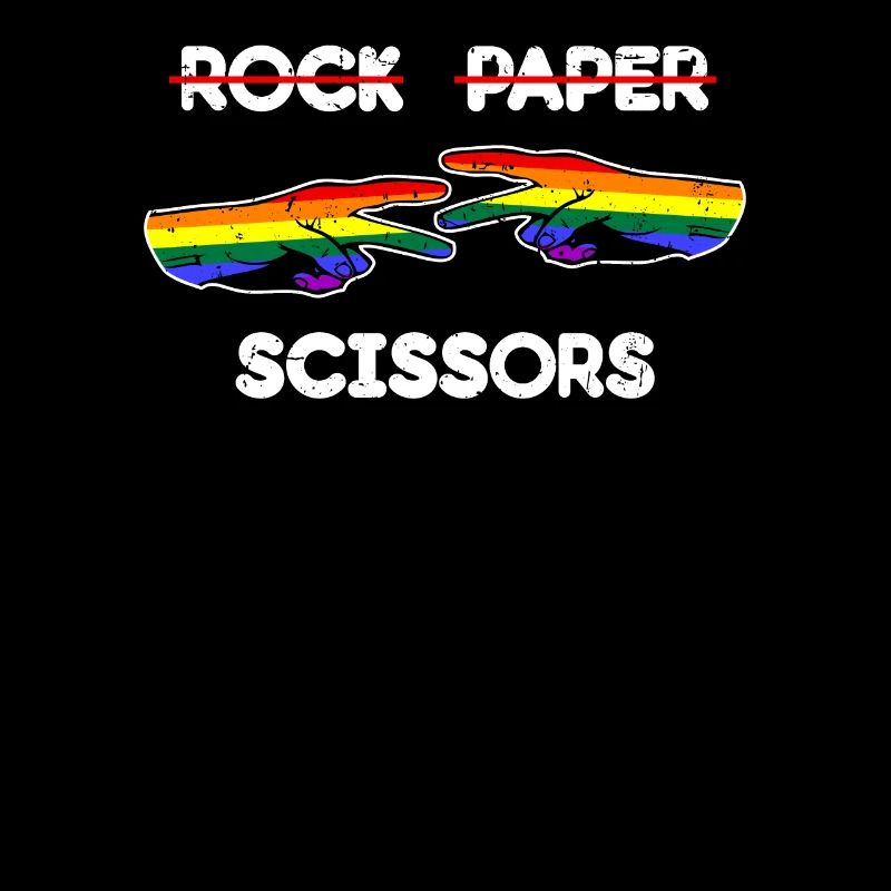 Ciseaux en papier rock drôle Lesbian Pride LGBT Cool