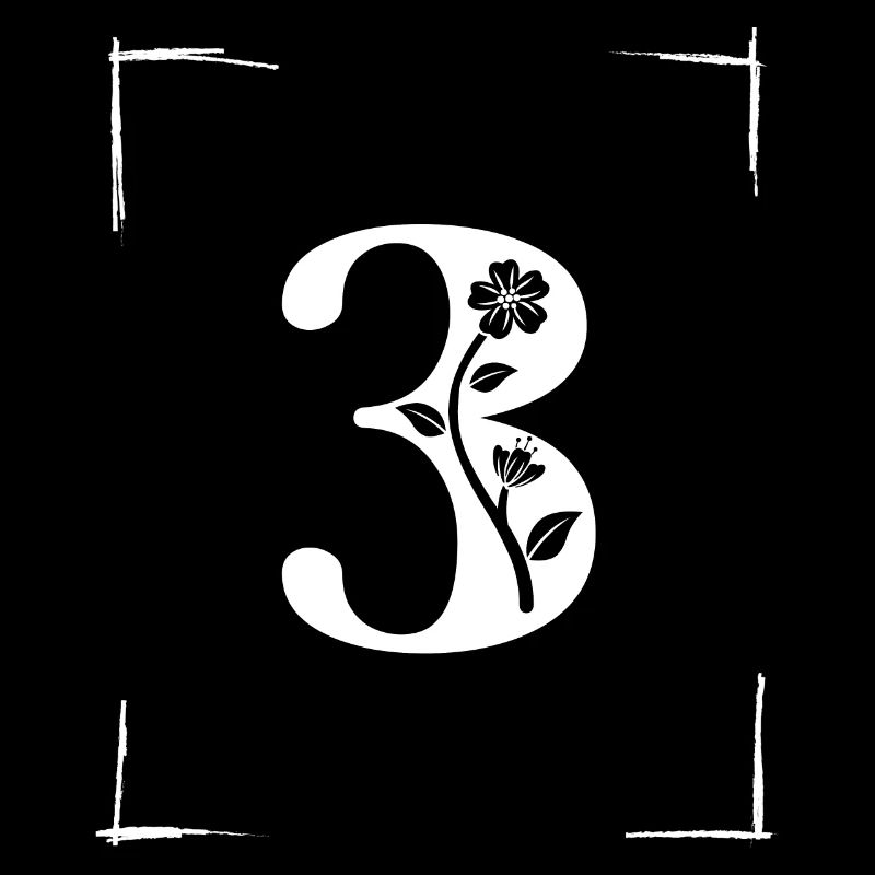 number 3 initial