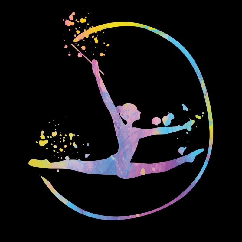 Gymnast with Band Rhythmic Gymnastics