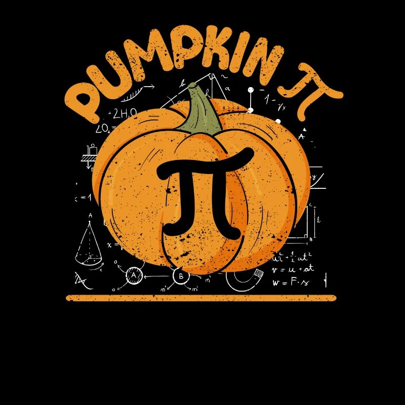 Lustiger Mathe-Witz Kürbiskuchen Halloween Geist