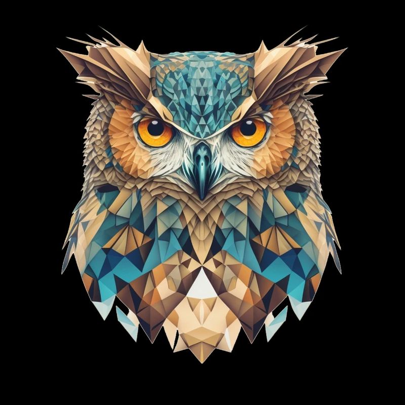 Geometric owl head