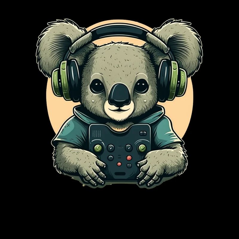 Koala bear with Walkman