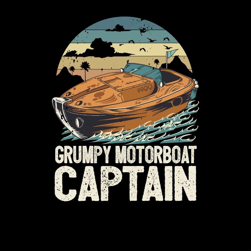 Grumpy Motorboat Captain Pontoon Boat Owner