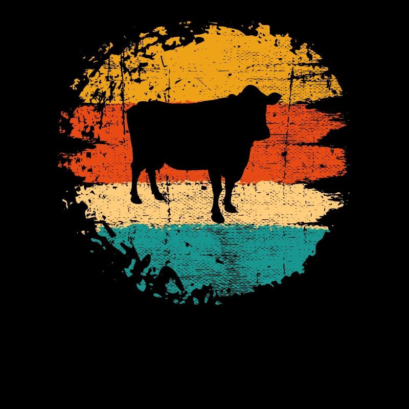 Kuh Retro Muh Milch Bauernhof Geschenk