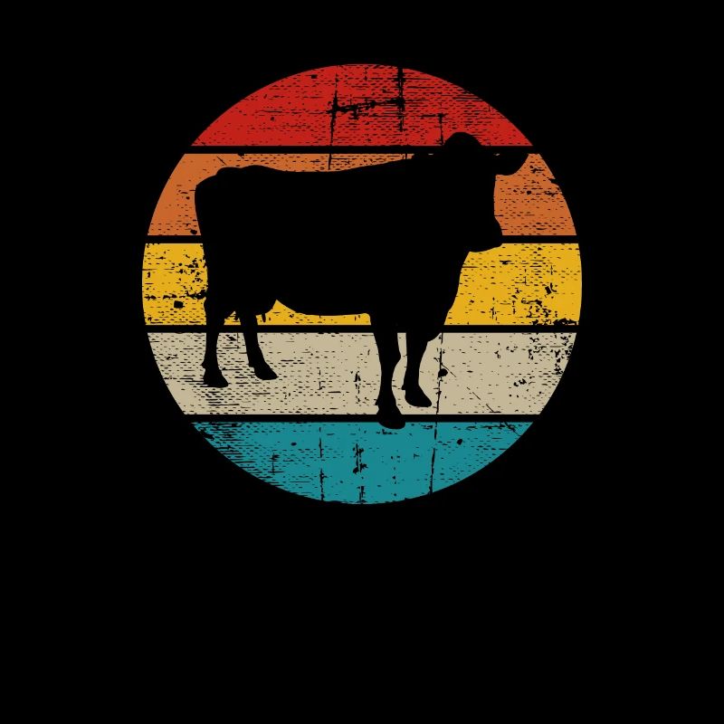 Cadeau de ferme laitière Cow Retro Moo Farmer