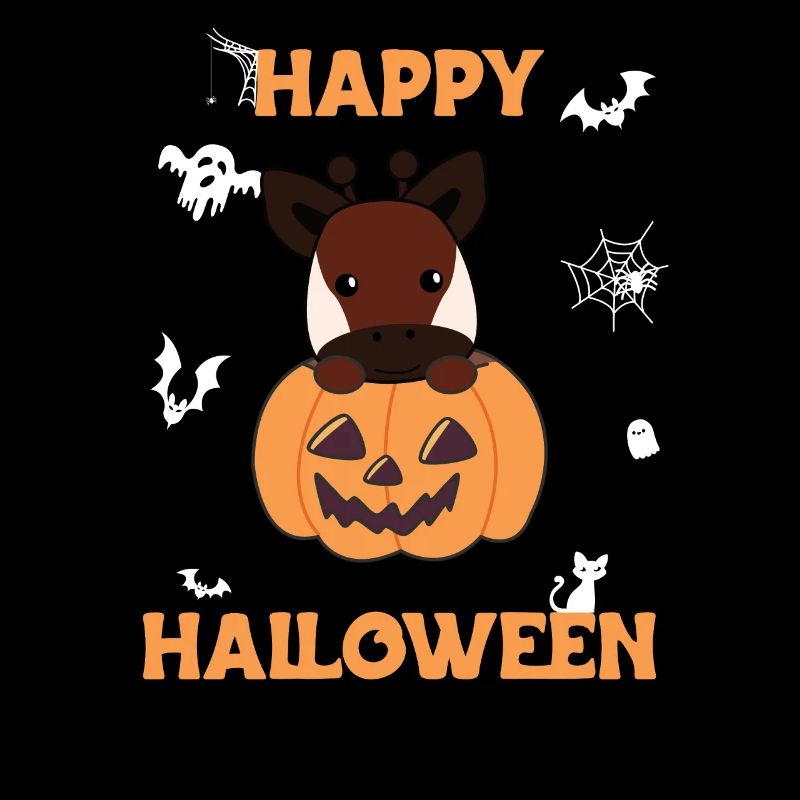 Okapi à la citrouille Okapis doux Joyeux Halloween