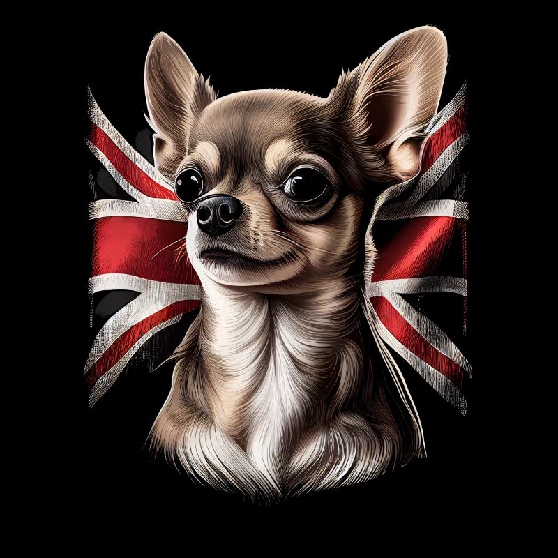 Chihuahua - Grande-Bretagne Angleterre Drapeau