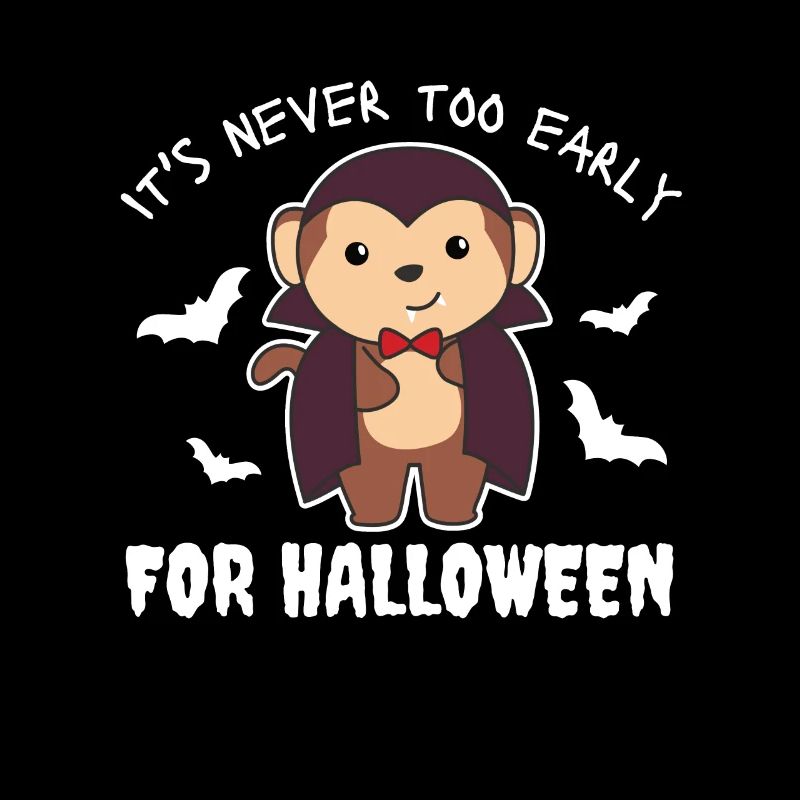 Monkey it's never too early for Halloween vampire