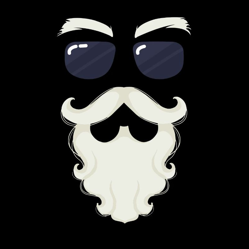Hipster Weihnachtsmann Bart Lustig Coole