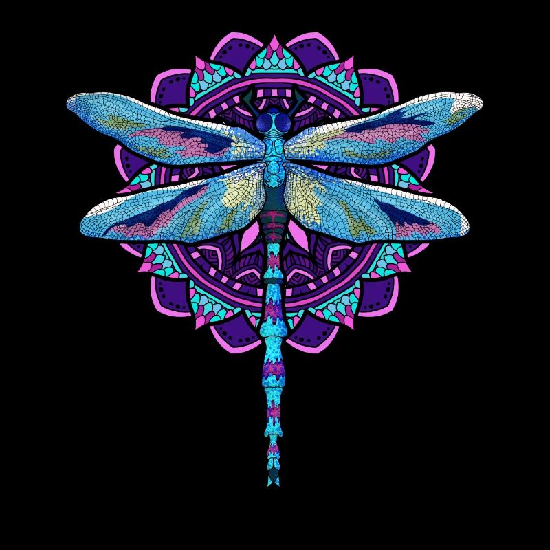 Mandala Animal Lover Insect Gift Dragonfly