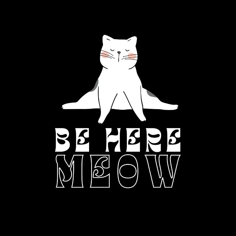Chat de yoga - Be Here Meow