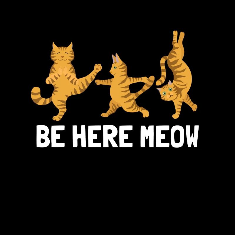 Chat de yoga - Be Here Meow