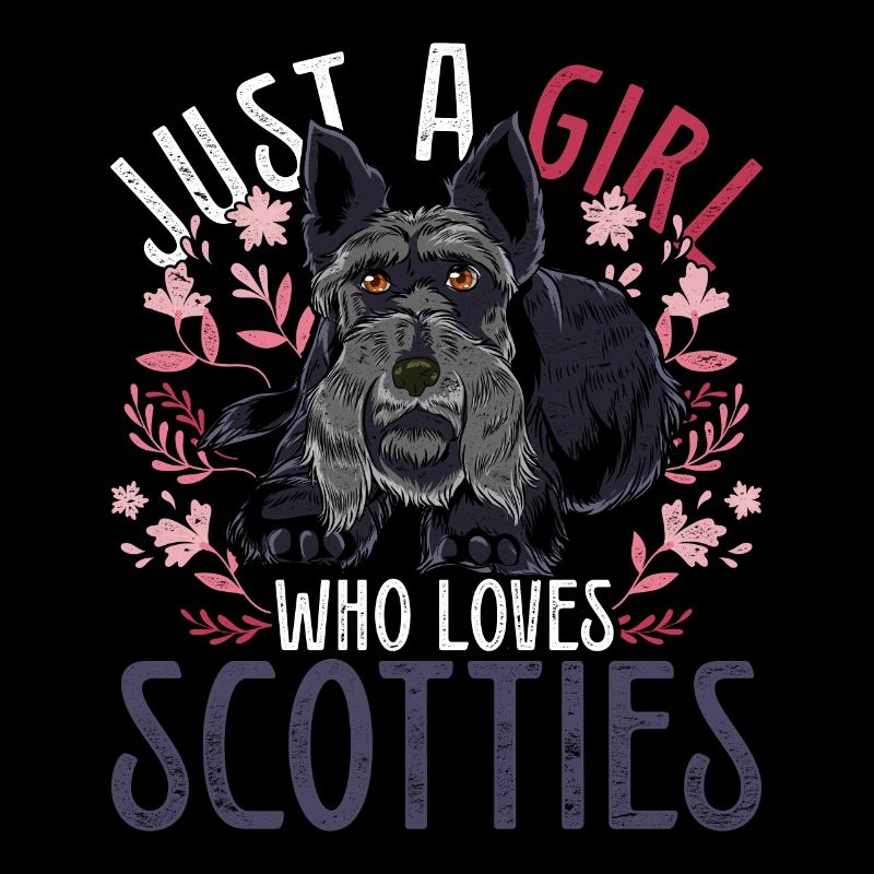 Nur ein Mädchen das Scotties liebt Hunde Terrier