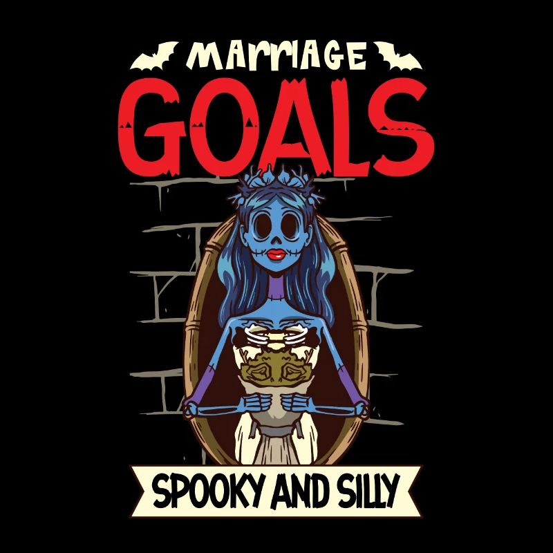 Funny Gothic Goth Wedding Bride Goth Halloween